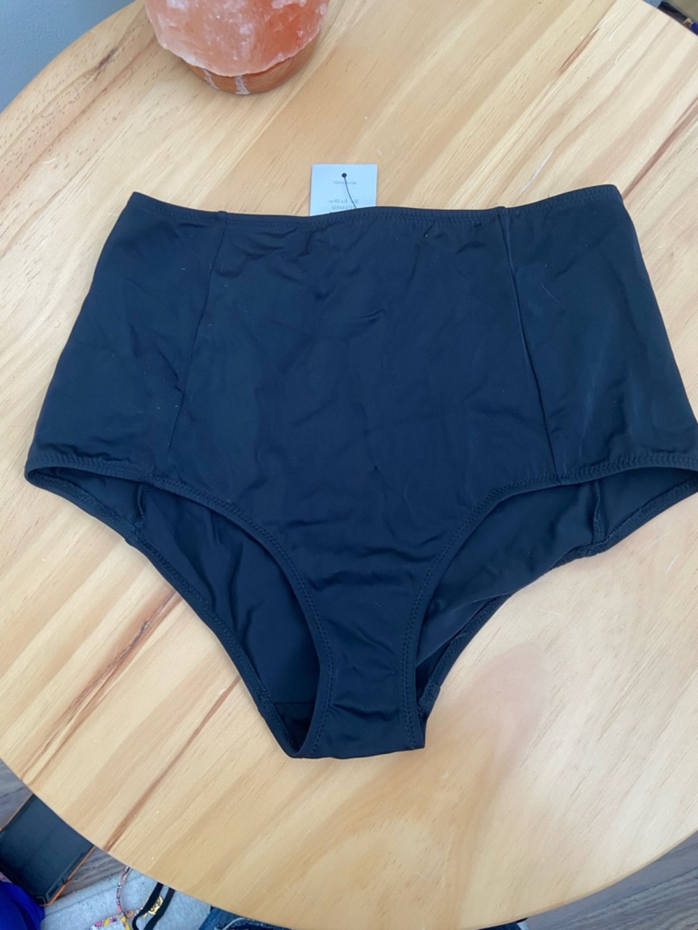 Topshop Black High-Waist Swim Shorts